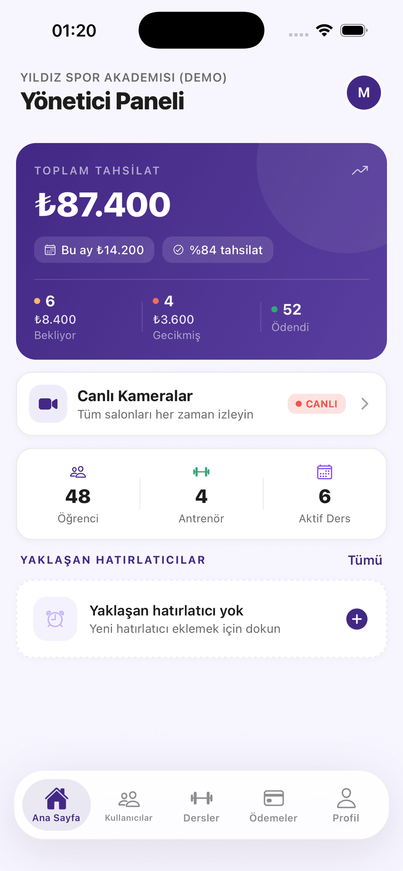 Allstar yönetici paneli ekran görüntüsü